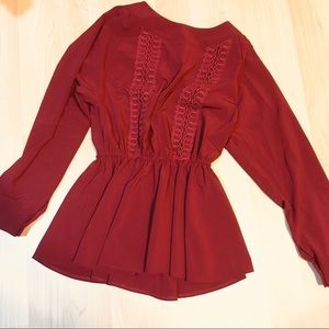 Maroon peplum shirt